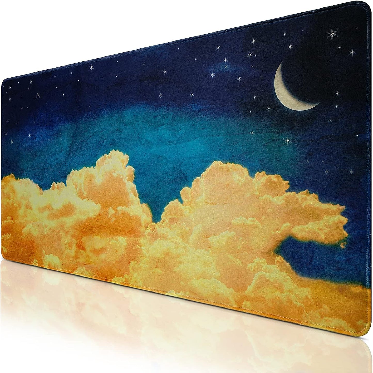 Gaming Mouse Pad, 31.5X15.7Inch Large Extended Mousepad Big Computer Desk Mat for Keyboard and Mouse Full Desk Mouse Mat with Non-Slip & Rubber Base