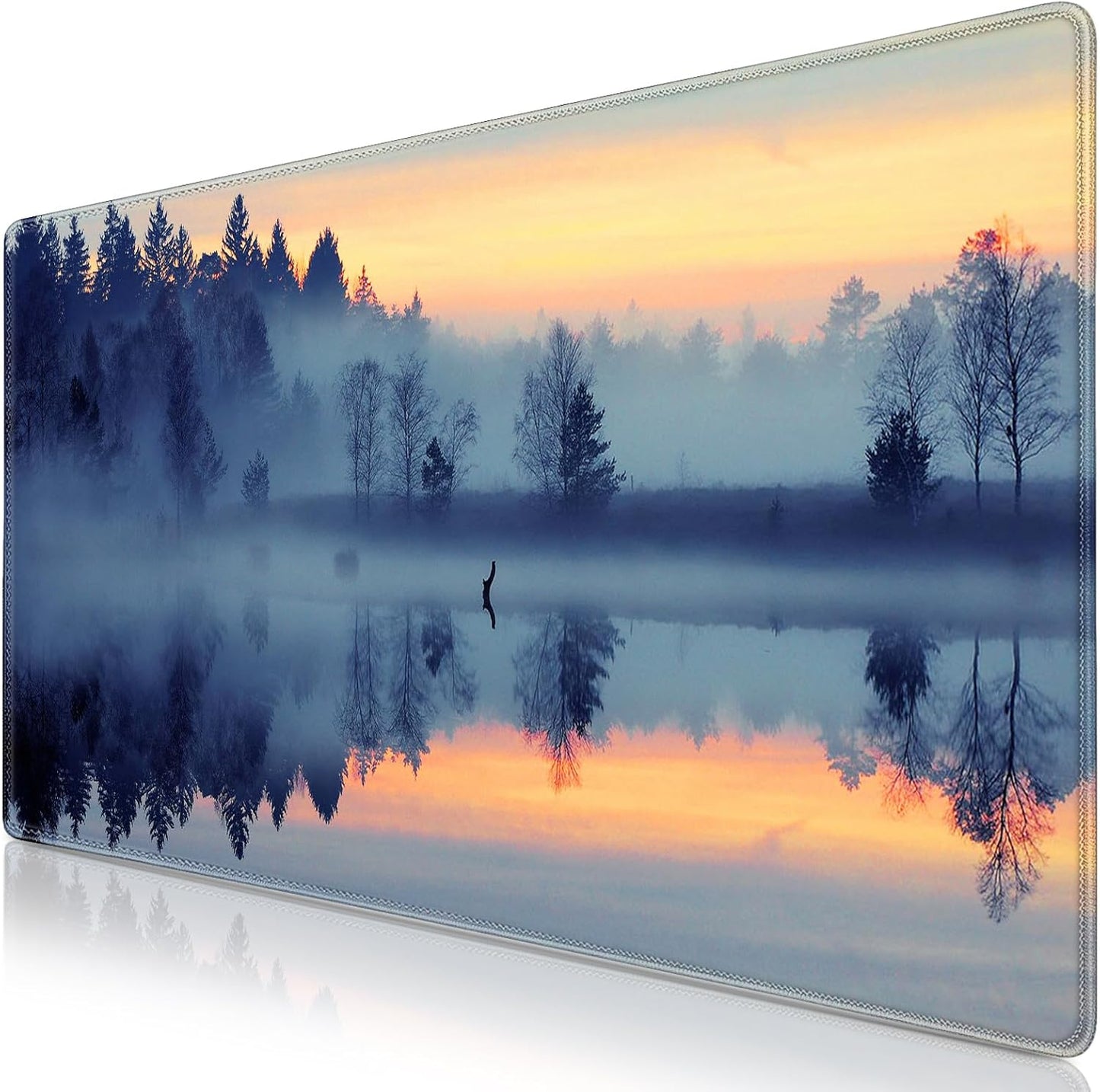 Gaming Mouse Pad, 31.5X15.7Inch Large Extended Mousepad Big Computer Desk Mat for Keyboard and Mouse Full Desk Mouse Mat with Non-Slip & Rubber Base