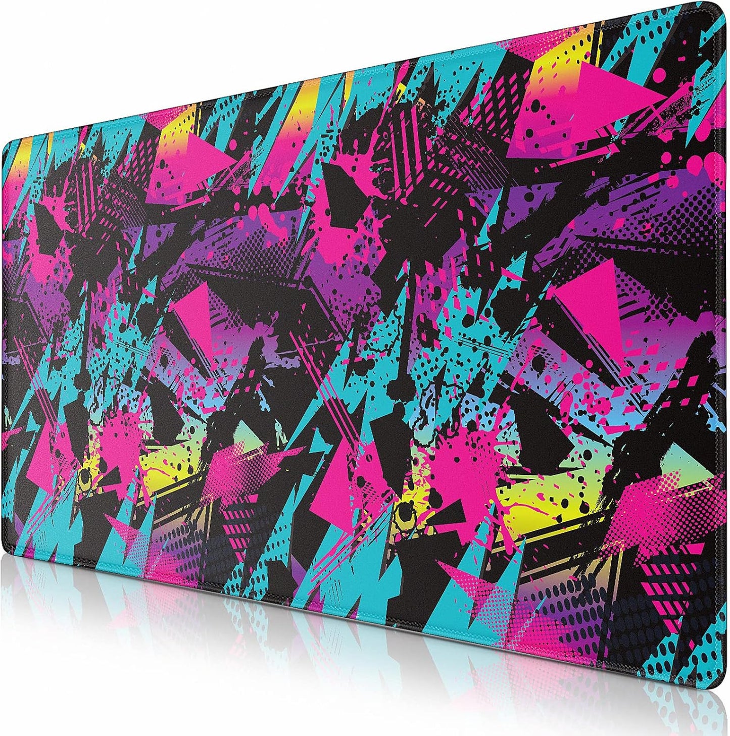 Gaming Mouse Pad, 31.5X15.7Inch Large Extended Mousepad Big Computer Desk Mat for Keyboard and Mouse Full Desk Mouse Mat with Non-Slip & Rubber Base