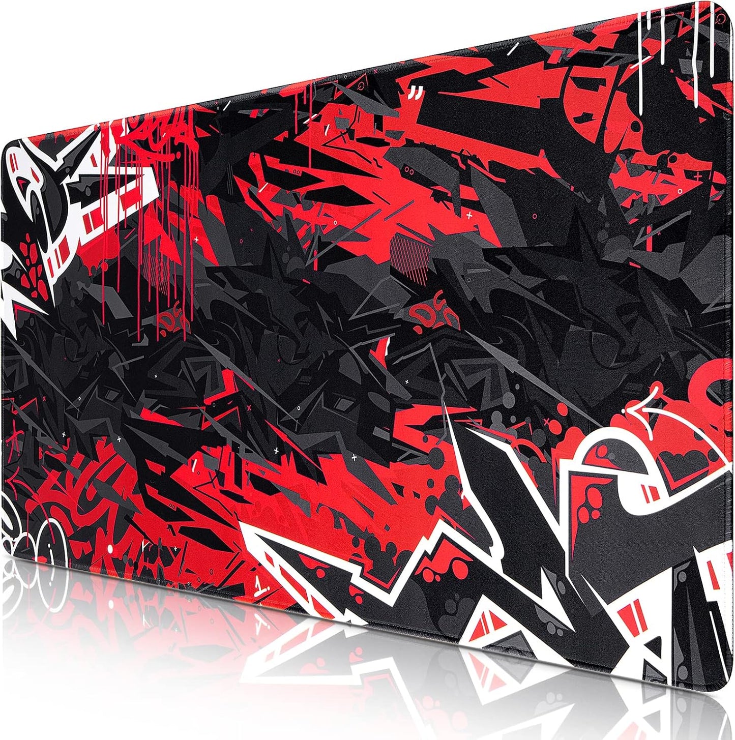 Gaming Mouse Pad, 31.5X15.7Inch Large Extended Mousepad Big Computer Desk Mat for Keyboard and Mouse Full Desk Mouse Mat with Non-Slip & Rubber Base