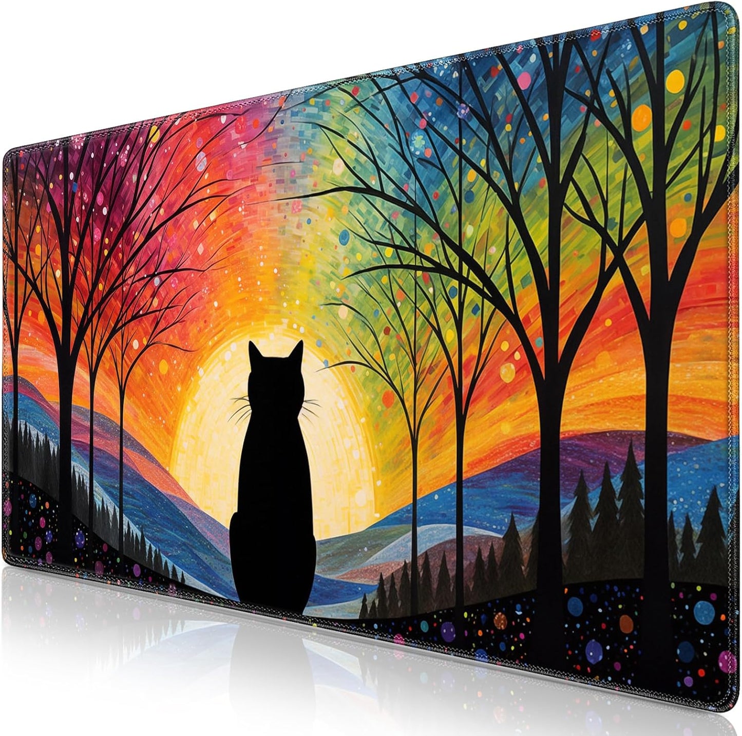 Gaming Mouse Pad, 31.5X15.7Inch Large Extended Mousepad Big Computer Desk Mat for Keyboard and Mouse Full Desk Mouse Mat with Non-Slip & Rubber Base