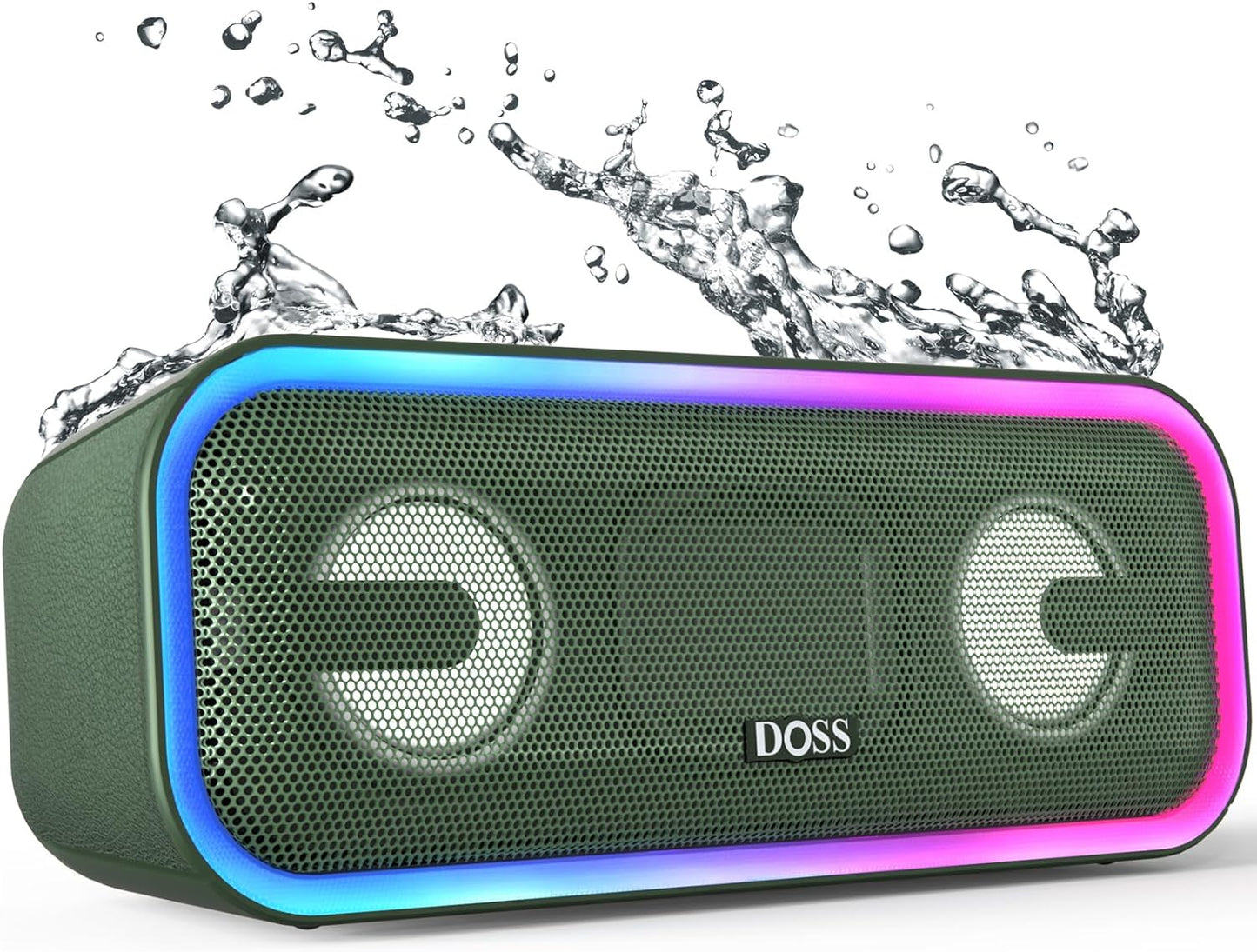 Soundbox Pro+ Bluetooth Speaker with 24W Impressive Sound, Extra Bass, IPX6 Waterproof, 15H Playtime, Wireless Stereo Pairing, Multi-Colors Light, Portable for Outdoor, Home, Party, Beach
