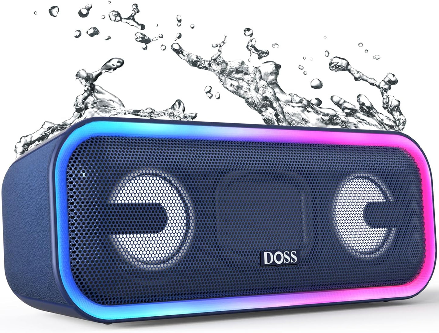 Soundbox Pro+ Bluetooth Speaker with 24W Impressive Sound, Extra Bass, IPX6 Waterproof, 15H Playtime, Wireless Stereo Pairing, Multi-Colors Light, Portable for Outdoor, Home, Party, Beach